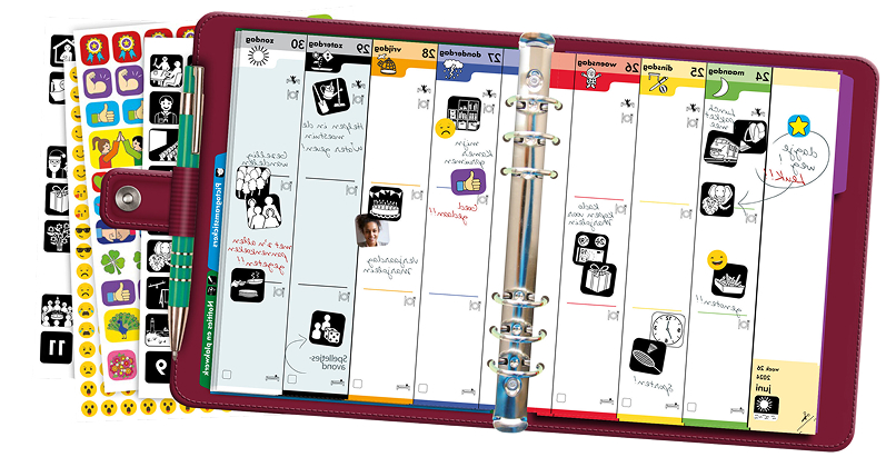 Picture of analogue pictogram calendars.